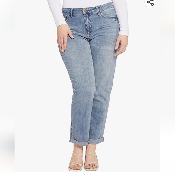 SEVEN7 WEEKEND BOYFRIEND WOMENS JEANS WASHED LIGHT BLUE SIZE 12 NEW/TAGS - Picture 4 of 16